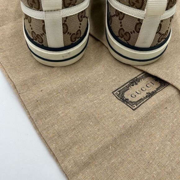 Men's Gucci GG canvas slip on sneakers size 8 fits 9 US. PRISTINE - Picture 8 of 11